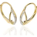 Zlatnictví Helios Zlaté náušnice na patenty s Diamanty