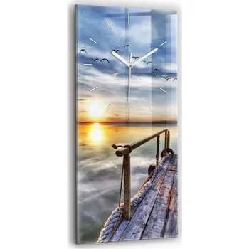 Hodiny Nástěnné hodiny Wallfluent, odstíny modré, 30 cm