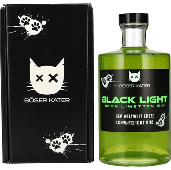 Gin Böser Kater Black Light Neon Limetten Gin 0,5L, 40%, -DB-