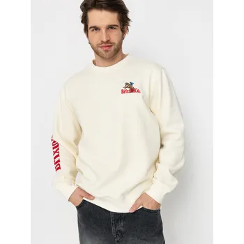 Pánská mikina Brixton Inwood Crew (egret white) L, béžová