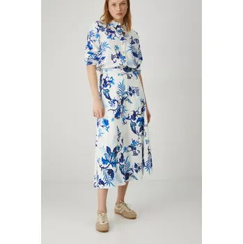 Dámská sukně Sukně s příměsí lnu Medicine bílá barva, maxi RS25.SDD700 00A, vel. L