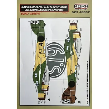 Plastikový model 1/48 Decals SM.79 Sparviero 'Sorci Verdi II.'