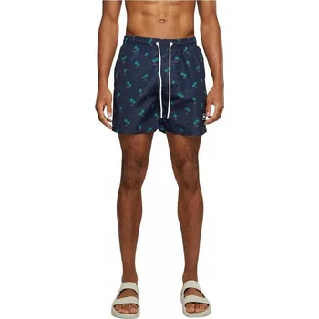 Pánské plavky Pánské šortky na plavání se vzorem Urban Classics (22 variant) Barva: modrá tmavá - ostrovy, Velikost: S