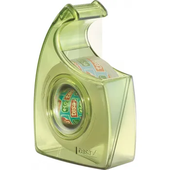 Lepicí páska Tesa Eco&Clear, čirá kancelářská páska s ručním odvíječem, průhledná, 33m x 19mm