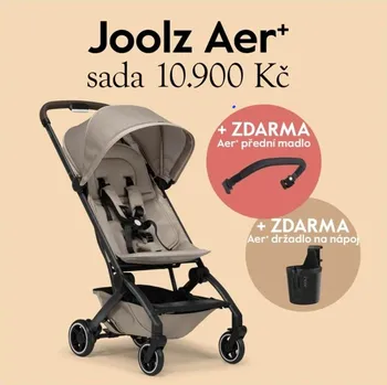 Kočárek Joolz Aer+ kočárek Sandy Taupe + DÁRKY přední madlo a držák nápojů