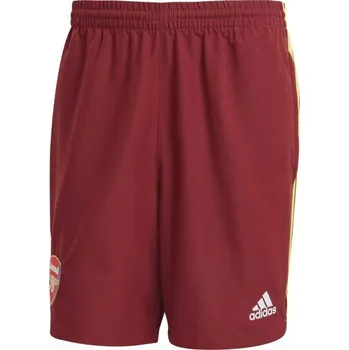 Pánské kraťasy Pánské fotbalové kraťasy adidas ARSENAL UBP SHORTS M Vínová, Bílá