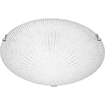 NOVA LUCE stropní svítidlo SHELL bílá a čiré strukturované sklo E27 3x12W 702203