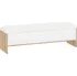 Taburet Vomaks Monika lavice s polstrováním 130 x 39 x 40 cm, světlý ořech/bílá koženka