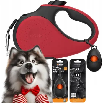 Vodítko pro psa VODÍTKO PRO PSA automatická Svinovací páska + NÁDOBA XCHO 5 m do 50 kg, velikost L