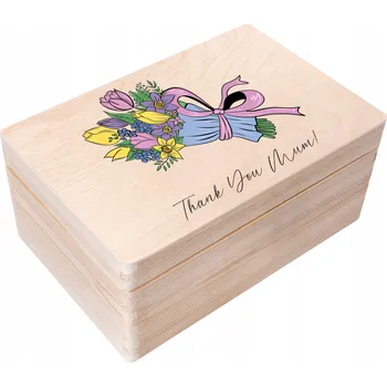 Obraz Krabička ze dřeva pro maminku na narozeniny svatba výročí gravírování 30x20x14