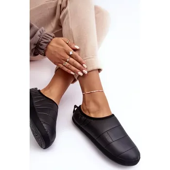 Dámské polobotky Dámské zateplené pantofle Black Big Star Velikost: 37