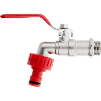 Ventil Ventil zahradní, vstup 1/2", výstup 3/4" + konektor pro rychlospojku - GEKO