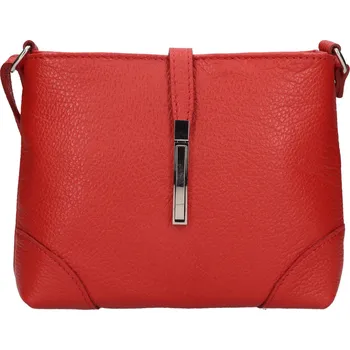 Kabelka Dámská kožená crossbody kabelka Italia Marlen - červená