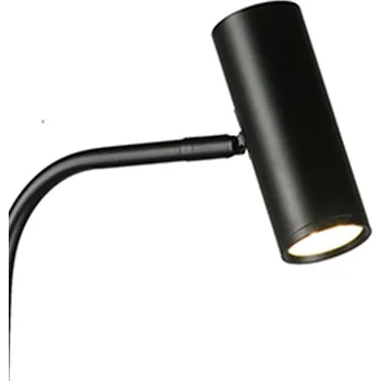 Stojací lampa Stojací lampa do obýváku VINCENT černá s mramorovou základnou a stolkem LED 146 cm