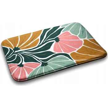 Koupelnová předložka Koupelnová předložka měkká Koberec Květiny Geometrický