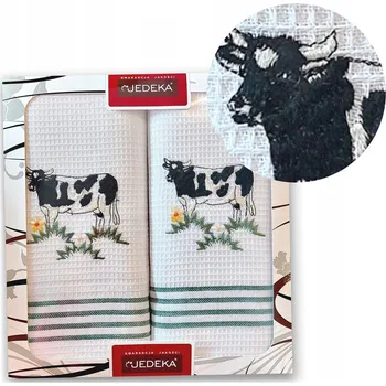 Utěrka Kuchyňské utěrky bavlněné s výšivkou Bari 2 kusy 50x70