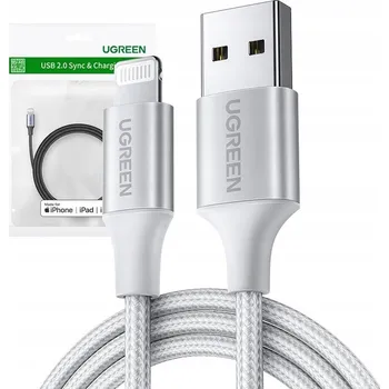 Datový kabel Kabel Ugreen USB - Apple Lightning 1,5 m stříbrný