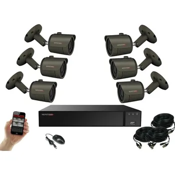 Kompletní kamerový systém Monitorrs Security AHD 6 kamerový set 5 Mpix GTube (6042K6) (Monitorrs Security)