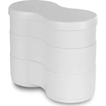 Plastová miska na svačinu s víkem, bílá