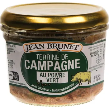 JEAN BRUNET Terina farmářská se zeleným pepřem 180 g