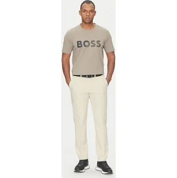 BOSS T-Shirt Tape Logo 50530990 Béžová Regular Fit S