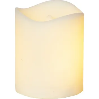 Svíčka LED svíčka plastová FLAME CANDLE bílá 7 cm IP44