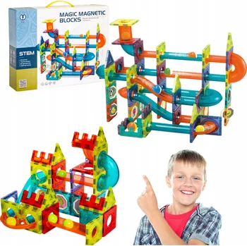 ostatní stavebnice Stavebnice kostky se skluzavkou DORIS 96 dílů pro děti, stavební