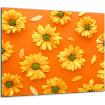 Obraz SKLENĚNÁ OCHRANNÁ DESKA NA SPORÁK 60x52 KVĚTINY