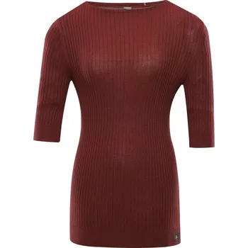 Dámské triko s tříčtvrtečním rukávem nax NAX NOVAKA madder brown XS