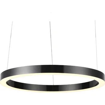 Závěsné LED svítidlo CIRCLE 120 moderní černé do obýváku a nad kuchyňský ostrůvek 120 cm