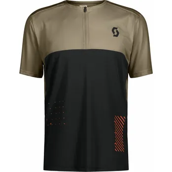Cyklistické oblečení Scott Vertic Zip Trail cyklistický dres - 0 - hnědá - L