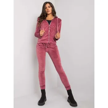 Dámské pyžamo Špinavá růžová dámská velurová sada - XL