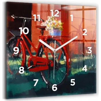 Hodiny Foto Skleněné Hodiny Nástěnné Do Moderních Interiérů Malované kolo 30x30 cm