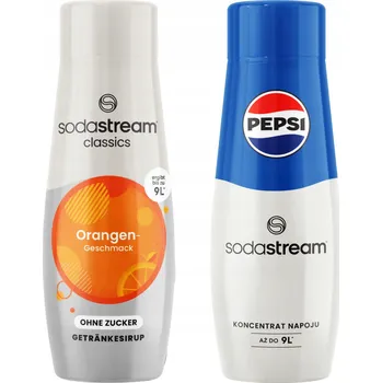 Sirup pro výrobník sody Sirupy SodaStream Orange Zero Pomeranč Bez Cukru + Koncentrát PEPSI Cola