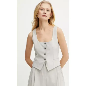 Dámská vesta Vesta Marella INDIO šedá barva, jednořadá, 2513151021200 09X, vel. 38
