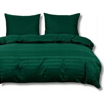Povlečení DAMAŠEK SADA POVLEČENÍ 220x200 LAHVOVĚ ZELEŇ