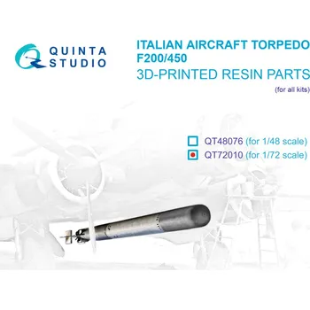 Plastikový model 1/72 Italian WWII aircraft torpedo F200-450