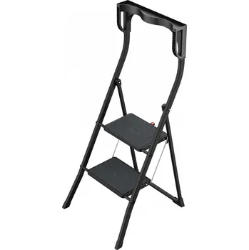 Žebřík HAILO K77 ComfortLine - černé, 2-stupňové