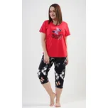 Dámské pyžamo kapri Lenka - červená - 4XL