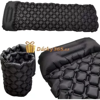 Zahradní lehátko Cestovní nafukovací matrace / karimatka 190 x 60cm černá