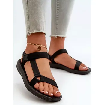 Dámské sandále Dámské sportovní sandály se suchým zipem černé Vilari 40