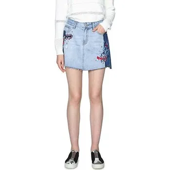 Dámské oblečení Sukně Desigual Fal Elina denim patch velikost 26