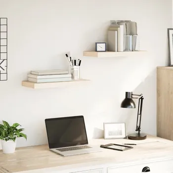 police Plovoucí police 2 ks 50 x 23,5 x 4 cm kompozitní dřevo