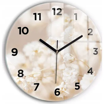 Hodiny Nástěnné hodiny Wallfluente bílé 30 cm