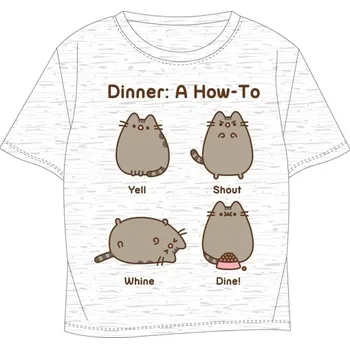DOVOZ EU Dívčí tričko Pusheen šedé Velikost: 134/140