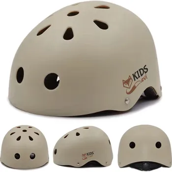Cyklistická přilba DĚTSKÁ cyklistická helma EVI KIDS na kolo, skateboard, kolečkové brusle 48-55 cm 1-5 let - Béžová