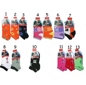 9-10 let-Chlapecké a dívčí kotníčkové ponožky mix Design Socks