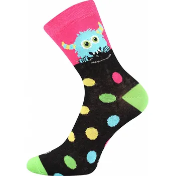 dívčí ponožky Fuski Boma - růžovo-zelené - ufonek