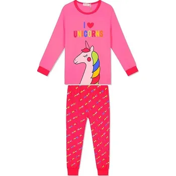 Dívčí pyžamo KUGO MP1352 Dívčí pyžamo růžová