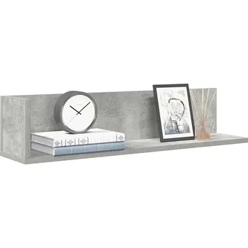 police Nástěnné police 2 ks betonově šedé 75 x 16,5 x 16,5 cm kompozit